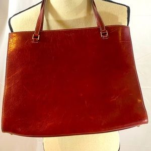 Kate spade leather handbag red